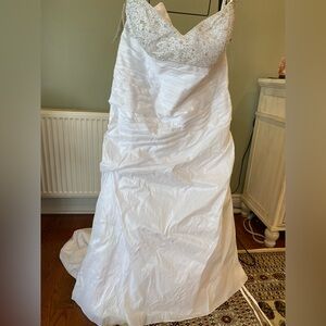 Alfred Angelo White Wedding Dress with Beaded Bodice
